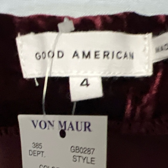 Good American Red Wrap Bodysuit with Notched Collar nwt - Picture 3 of 3